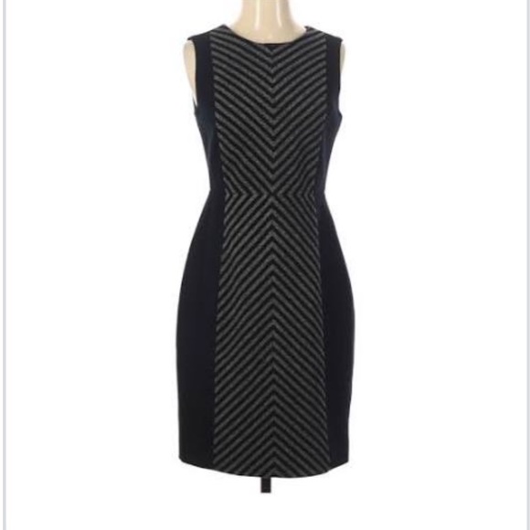 J. Crew Dresses & Skirts - NWOT J. CREW Wool Black Dress with Tweed Herringbone Pattern Size 12